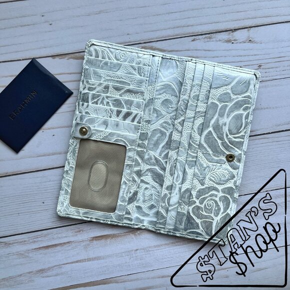 BRAHMIN Ady Wallet White Assorted Genuine Leather - 1 - Picture 7 of 10